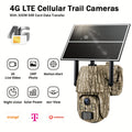 Cámara de seguridad solar inalámbrica para exterior 4G LTE con tarjeta SIM, sin necesidad de WiFi, adecuada para vigilancia empresarial, sensor de movimiento PIR, comunicación bidireccional, visión nocturna a color, almacenamiento en la nube y ranura para