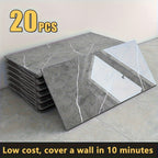 Pegatinas de pared con patrón de mármol, 20/40 piezas, efecto mármol 3D autoadhesivas de 60*30 cm, decoración de pared, pegatinas de pared autoadhesivas - Arrancar y pegar, adecuadas para decoración de paredes de sala de estar, cocina, baño, fáciles de cu