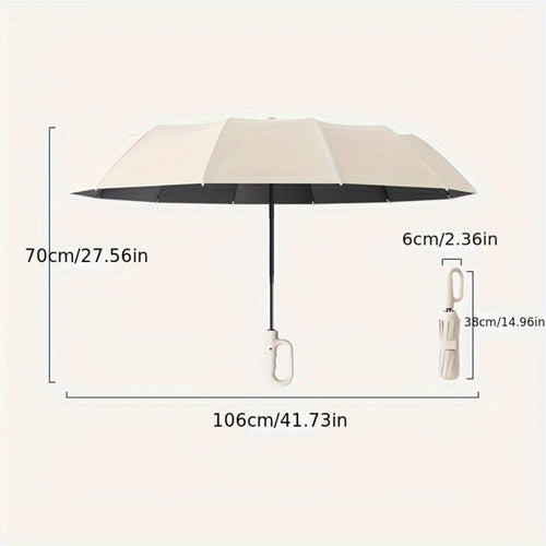 1 y 2 Especificaciones Opcionales, Paraguas Plegable con Hebilla Totalmente Automática, y Protección Solar, Adecuado Tanto para Hombres Como para Mujeres, Paraguas de Viaje, Con un Diámetro de 106cm/41.2 pulgadas Cuando Está Abierto, Robusto y Duradero, P