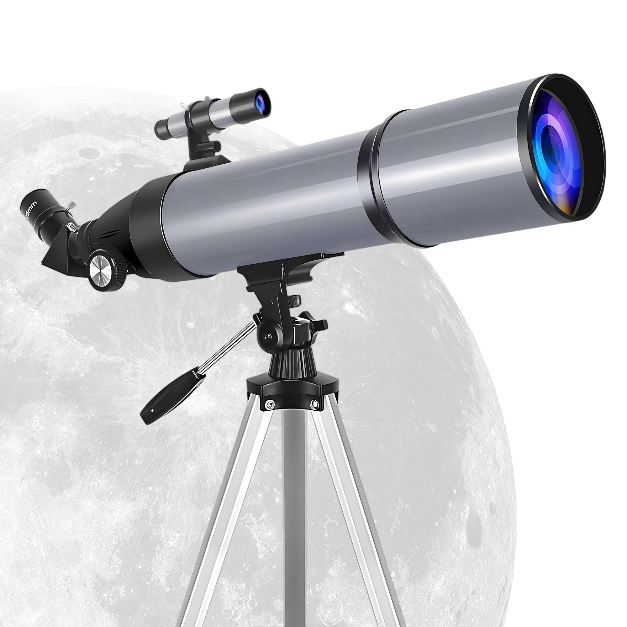 Telescopio refractor de 80 mm para observación de estrellas y luna | diseño funcional