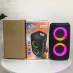 Altavoz Bluetooth | Altavoz Boombox Inalámbrico con Subwoofer: Gran Altavoz Estéreo para Exteriores Equipado con Iluminación RGB y Capacidad TWS