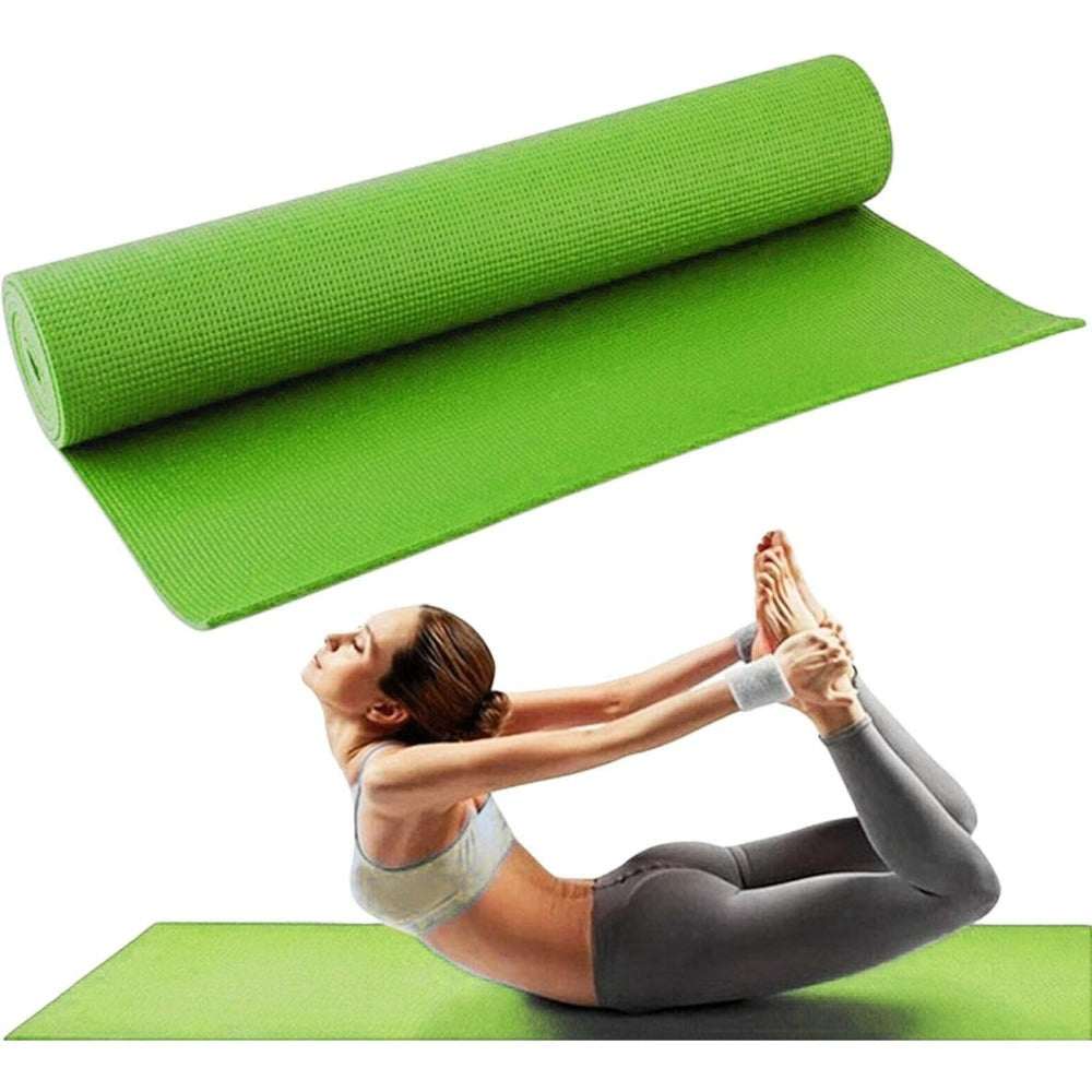 1 paquete - 6mm / 8 mm/10mm (morado / negro / Rosa / azul / gris) almohadilla de yoga antideslizante antisísmica engrosada, estera de yoga sólida duradera 183 * 61cm, almohadilla de fitness de amortiguación grande, almohadilla de fitness universal para ho
