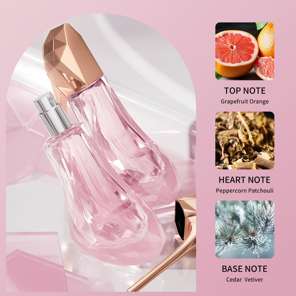 Set de 2 Perfumes para Zapatos de Tacón Alto Rosas y Amarillas, Aumenta tu Confianza, Fragancia Ideal para Uso Diario y Viajes, 30ML Cada Uno