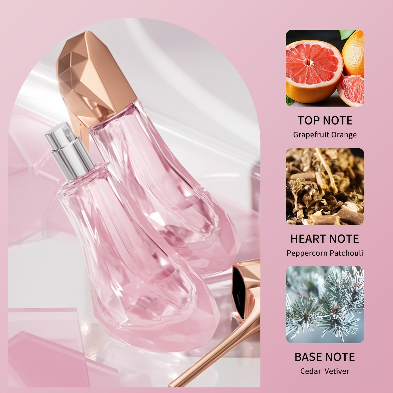 Set de Regalo de Perfumes para Mujer: 3 Eau de Toilette de Tacón Alto, Rosa, Amarillo y Verde, con Fragancia Floral y Frutal, Romance Irresistible, Fragancia Duradera, Ideal para Elegancia Diaria y Momentos Especiales, 30ML X 3