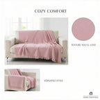 Colcha Multiusos de Algodón para Sofá y Cama, Manta Multiusos Four Seasons con Flecos, Cubresofá Elástico y Transpirable, Protector de Sofá Cubrecama Moderno