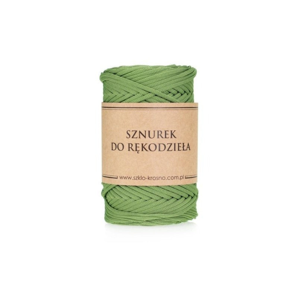 Cuerda de Poliéster Plana para Manualidades de Macramé, Color Pistacho, 3mm, 100m