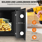 Caja Fuerte de Seguridad para Ropa y Objetos de Valor, Caja Fuerte Digital con 2 Llaves para Negocios, Dinero, Joyas y Objetos de Valor, Ideal como Regalo de Halloween o Navidad