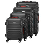 Conjunto PROVITERA de 4 Maletas Rígidas de ABS, Maleta Rígida S-M-L-XL con Asa Telescópica de Gel y 4 Ruedas de Rodadura Fácil, Trolley Ligero y Resistente al Viaje, Equipaje de Mano con Cerradura de Código, Mangos de Gel Ergonómicos, Ruedas Giratorias de