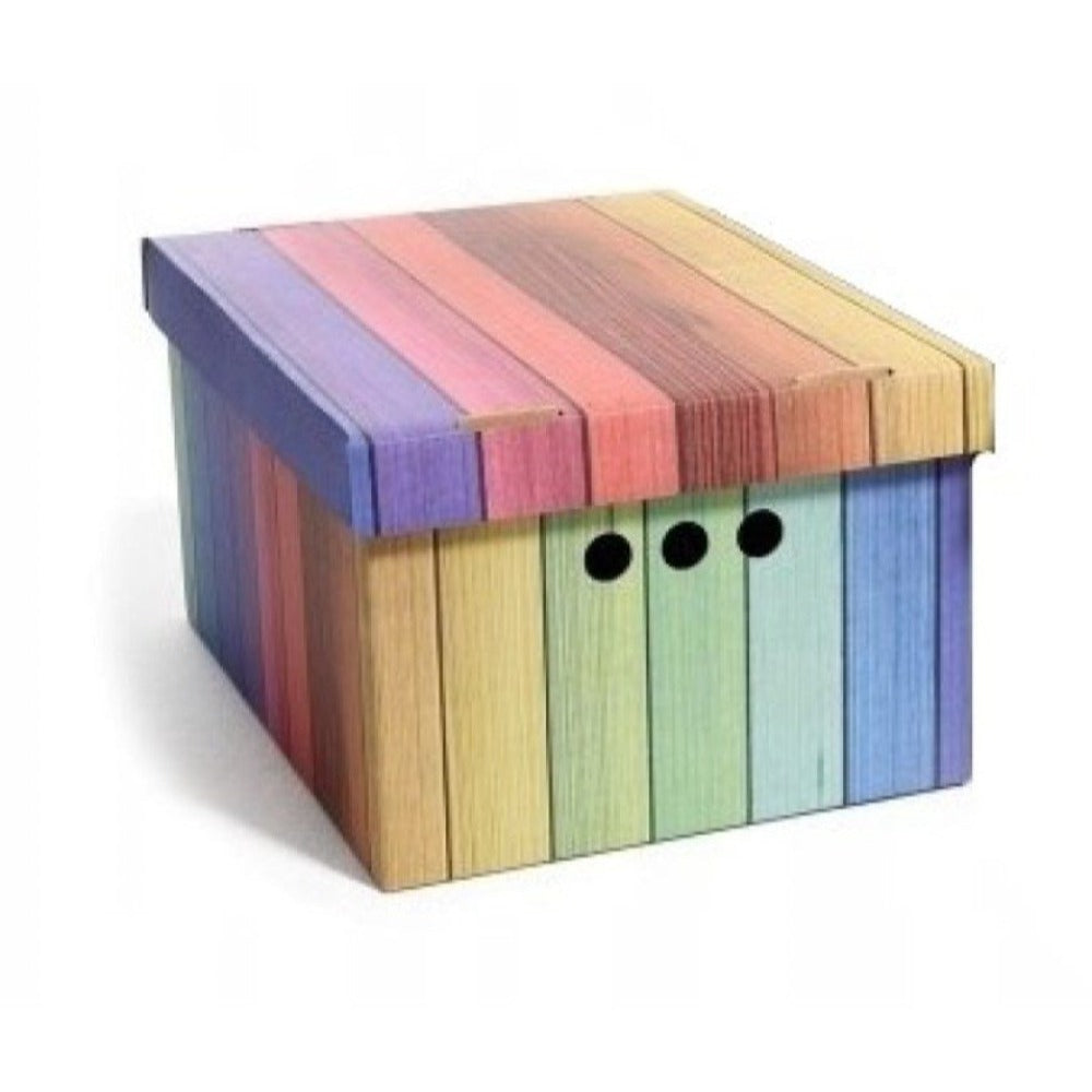 Caja de almacenamiento decorativa de cartón, 1 pieza, con estampado, para ropa, artículos pequeños, documentos, ideal para hogar, oficina o armario, dimensiones: 35x26.3x18.6 cm