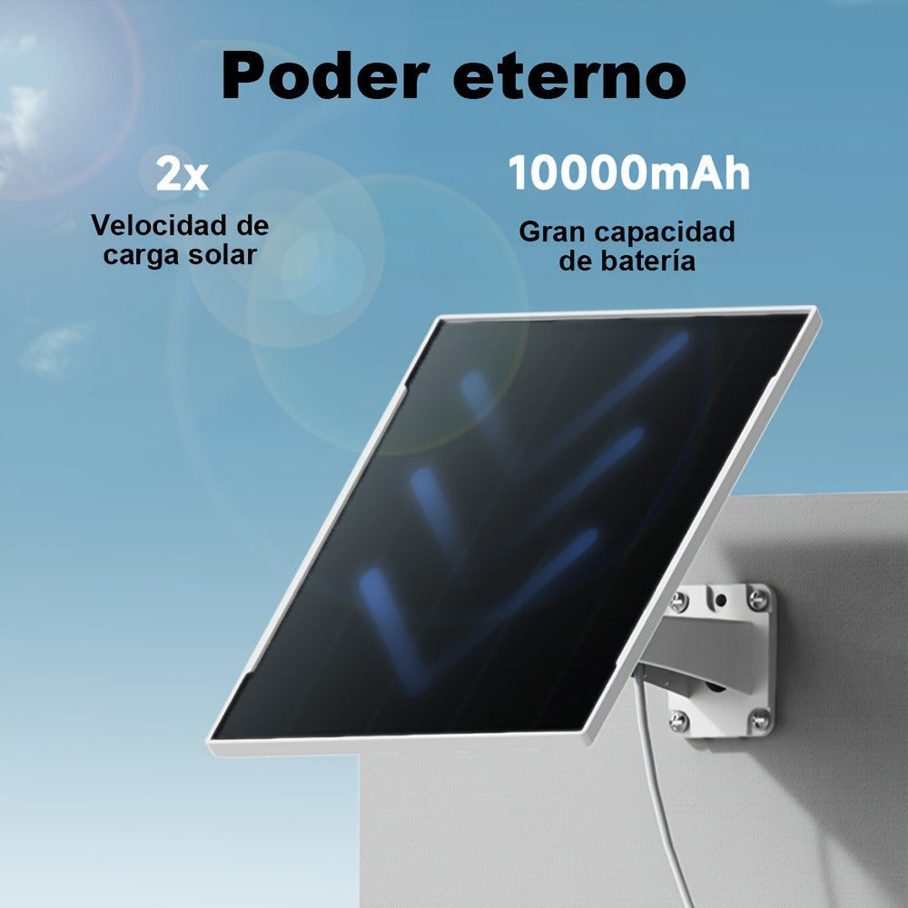 Cámara de exterior de 8MP con lente dual, WiFi, vista de 360°, visión nocturna a todo color, audio bidireccional, detección de movimiento PIR, notificaciones push de alarma, - Apta para sistema de vigilancia empresarial