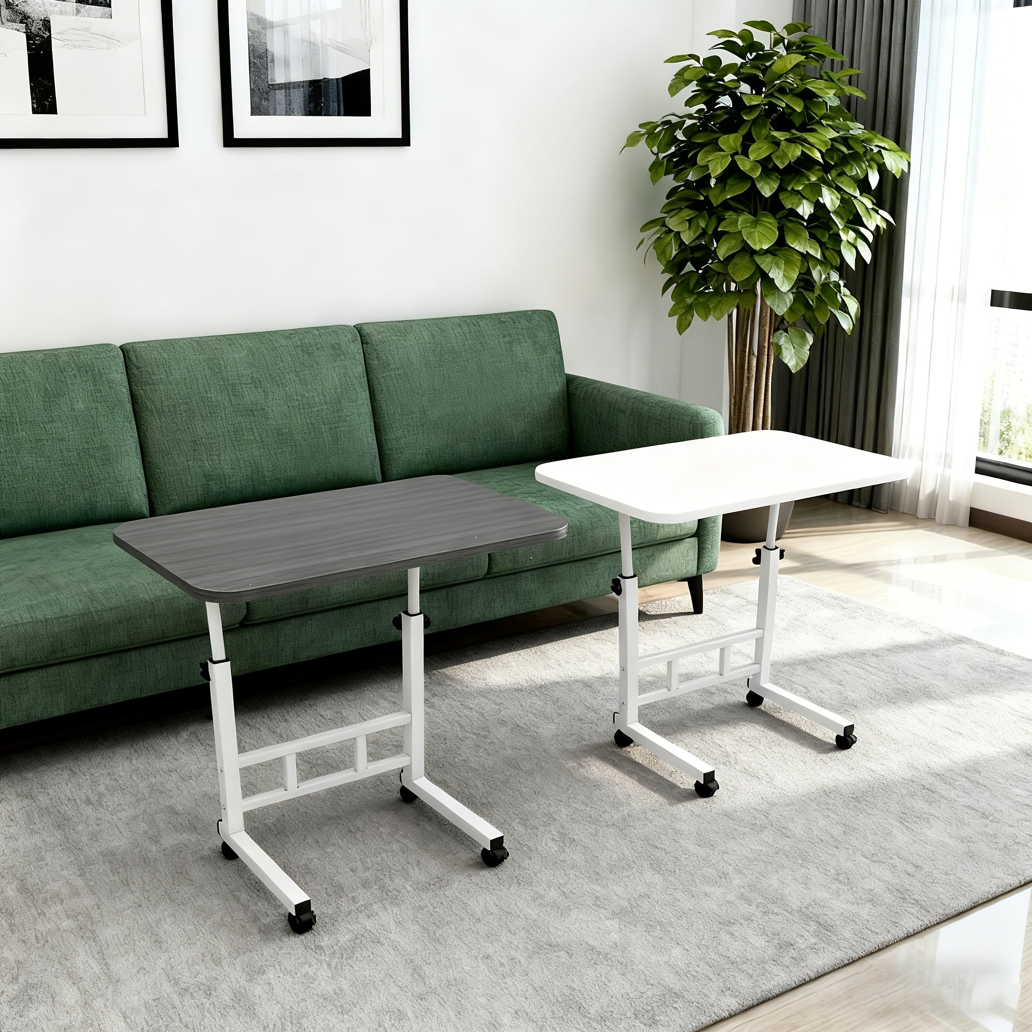 Mesa auxiliar para salón y dormitorio | 20 cm y 2 colores y ajustable