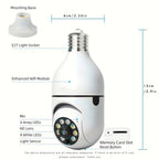 2pcs/4pcs Cámaras de Seguridad con Bombilla Controladas por la App Ease Life - Wifi Inalámbrico Interior Exterior (5Ghz), Vista de 360°, Casquillo E27, FHD 1080P, Visión Nocturna a Todo Color, Detección de Movimiento para la Seguridad del Hogar