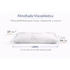 COMFORT SLEEP | Almohada Viscoelástica Aloe Vera con núcleo ajustable y funda transpirable para cuello y descanso diario – Almohada viscoelástica made in Spain para dormir de lado, boca arriba o boca abajo