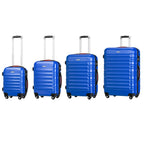 Conjunto PROVITERA de 4 Maletas Rígidas de ABS, Maleta Rígida S-M-L-XL con Asa Telescópica de Gel y 4 Ruedas de Rodadura Fácil, Trolley Ligero y Resistente al Viaje, Equipaje de Mano con Cerradura de Código, Mangos de Gel Ergonómicos, Ruedas Giratorias de