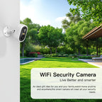 2 piezas Cámara de seguridad exterior LaxiHub, resolución 1296P, cámara CCTV con batería de 5200mAh para seguridad del hogar, almacenamiento en la nube/SD (hasta 256G), detección de movimiento con IA, foco, visión nocturna en color, audio bidireccional, d