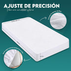 KingnetStore - Protector de colchón/Cubre colchón Ajustable, de Rizo, Transpirable. Elástico En Todo El Contorno. Variedad de Medida Disponible, Colchón hasta 30 CM Altura