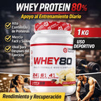 Whey Protein 80% – Proteína de Suero para Entrenamiento y Recuperación – 1 kg