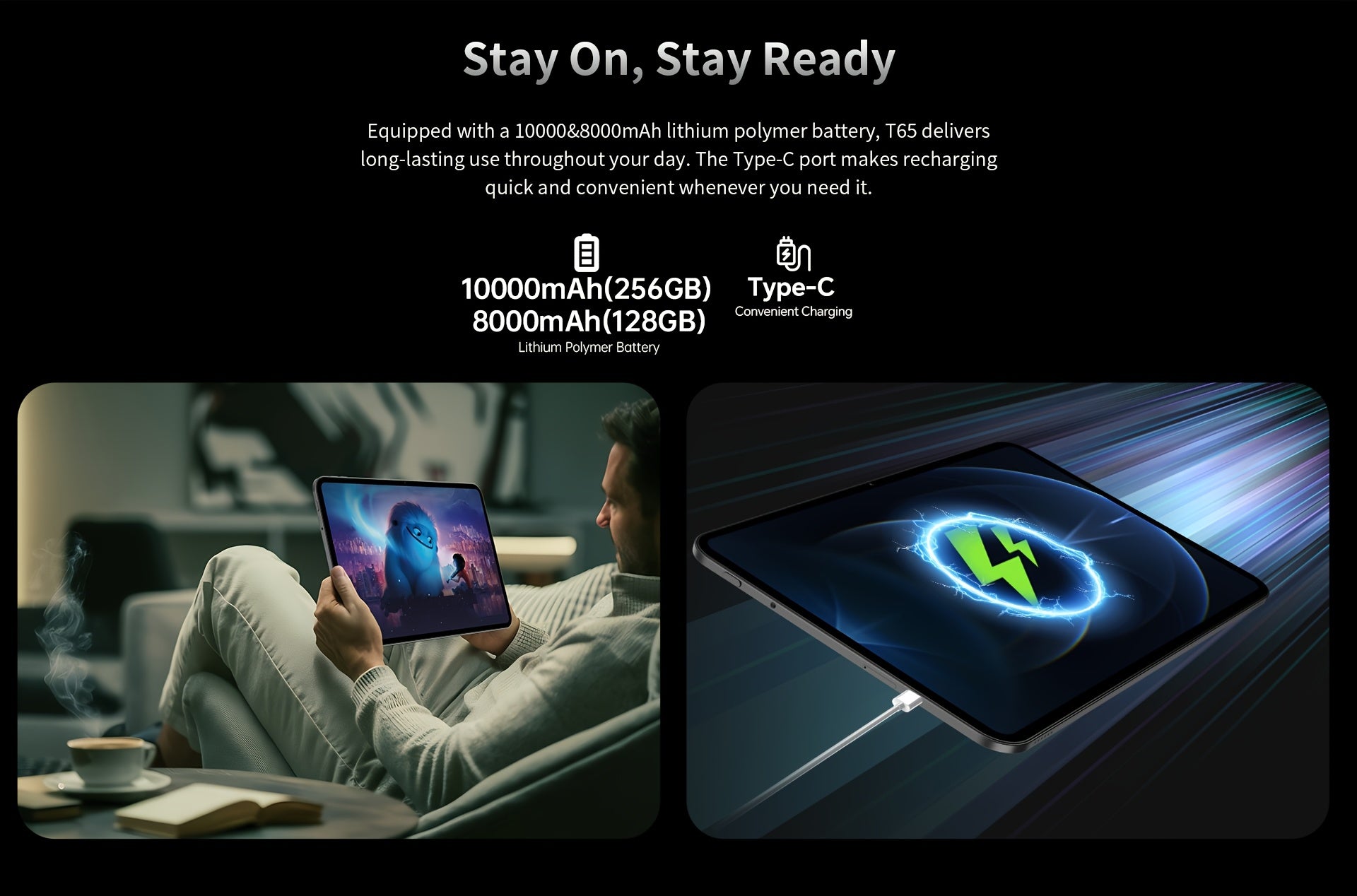 Tabletas Android | TECLAST T65 Tablet 13.4" Inch, Top Gaming 120Hz Tablet Unisoc T7280 Octa-Core 2.2GHz CPU, Android 16 Max 20GB(6+14/8+12) RAM