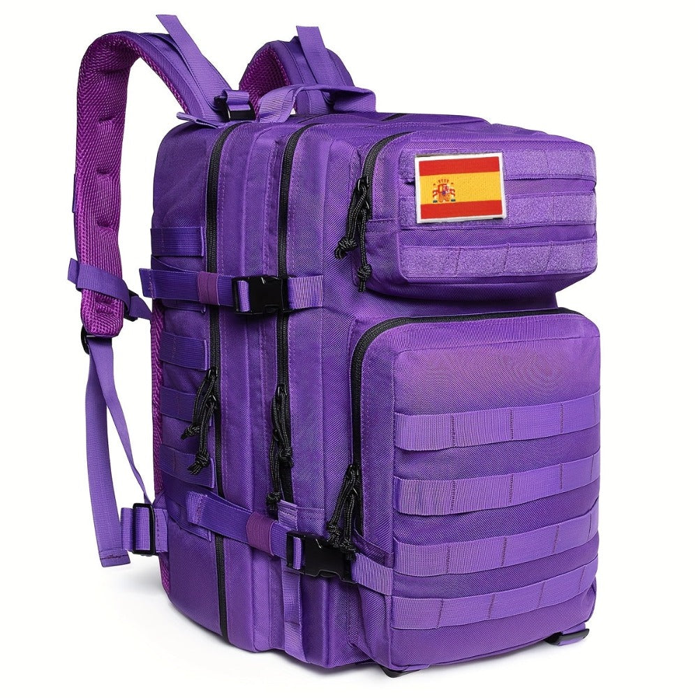 45L Mochila Táctica para Senderismo al Aire Libre para Mujeres/Hombres, Mochila Deportiva de Ciclismo y Fitness con Sistema MOLLE, Bolsa de Viaje para Escalada y Trekking, Estilo Poliéster 3 Días, Mochila Táctica para Deporte y Emergencias