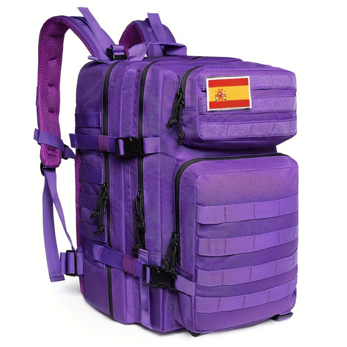 45L Mochila Táctica para Senderismo al Aire Libre para Mujeres/Hombres, Mochila Deportiva de Ciclismo y Fitness con Sistema MOLLE, Bolsa de Viaje para Escalada y Trekking, Estilo Poliéster 3 Días, Mochila Táctica para Deporte y Emergencias