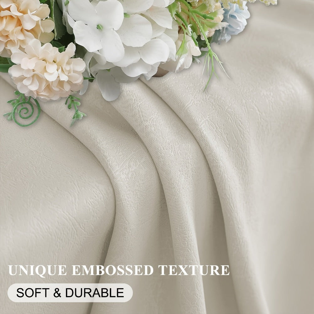Cortinas Opacas Ystyle para Interiores 2 Piezas, 140 x 280 cm, Cortinas Térmicas para Dormitorio con Anillas, Cortinas Aislantes Acústicas para Sala, Cortinas Térmicas Aislantes de Frío y Calor, Beige