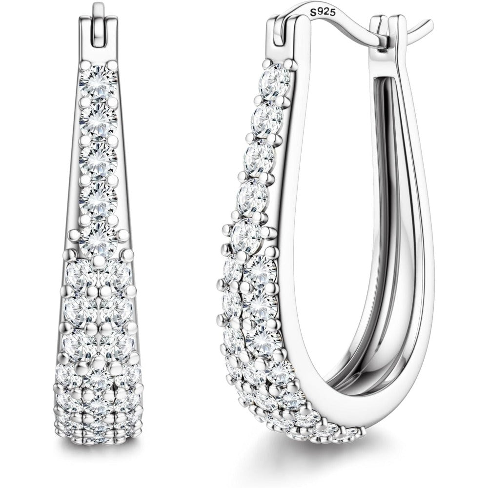 Pendientes de aro huggie de plata 925 para mujer, hipoalergénicos, dorados, listos para fiesta y para regalar, incluye caja de regalo prémium