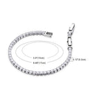 Pulsera para hombre hecha de acero inoxidable, con circonio sintético, perfecta para aniversarios de boda, cumpleaños o regalos de Navidad