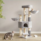 Rascador para gatos | Árbol para Gatos de Alta Resistencia con Múltiples Niveles para Gatos Grandes, Almohadillas Autocalentables, Autogroomers y