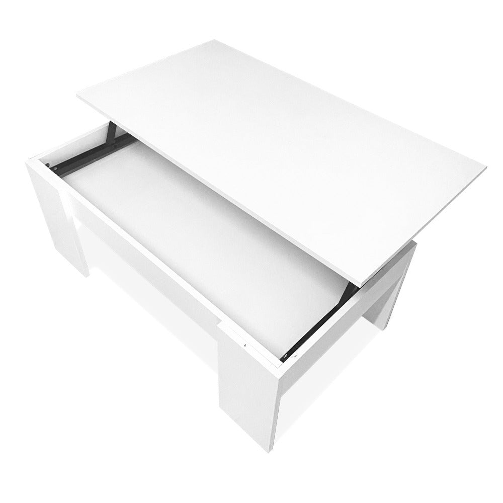 Mesa de Centro Elevable Nyana Home Mesa Multifuncional con Almacenaje Oculto Estructura Robusta y Estable Desplegable con Doble Altura
