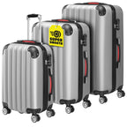 MONZANA® Set de 3 Maletas de Viaje Rígidas M-L-XL 36L 68L 89L Ruedas Giratorias 360° Mango Telescópico Candado Equipaje Cabina