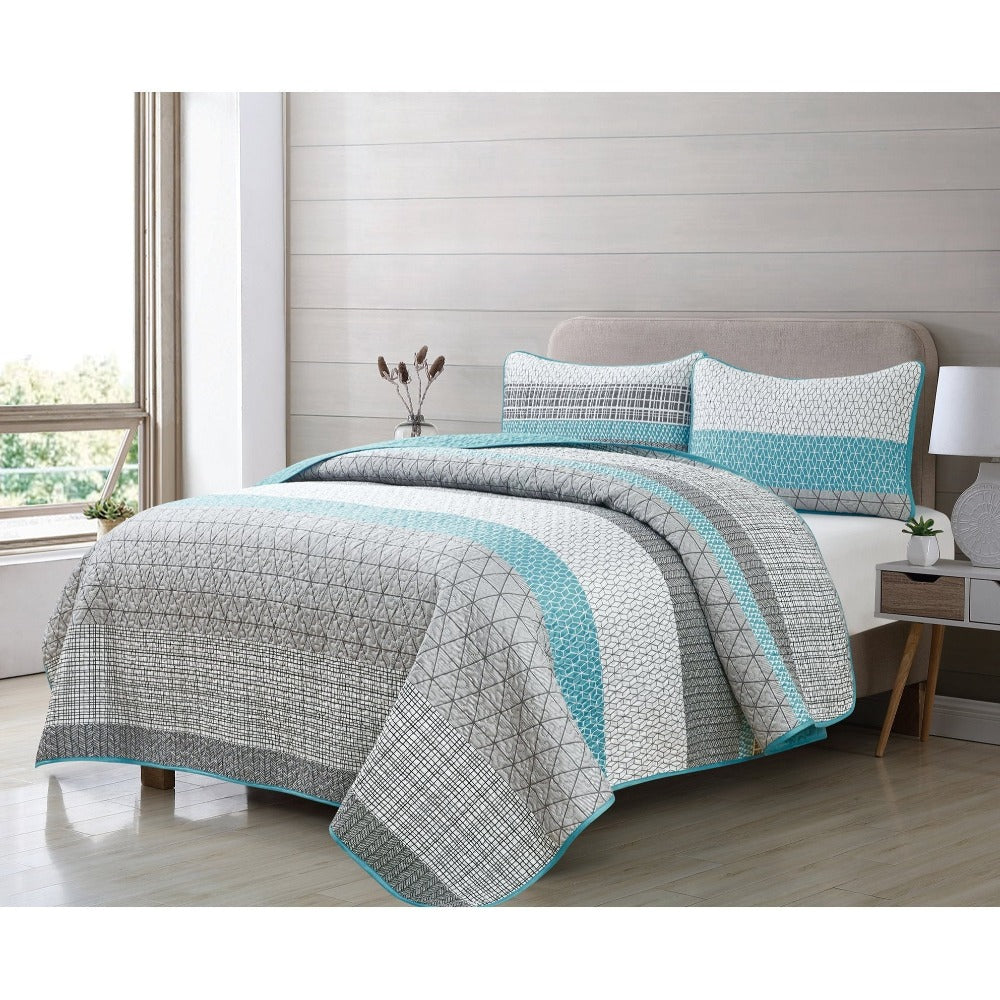 Colcha Bouti de Verano Reversible (Solo 1 Pieza), Edredón Ligero Transpirable para Cama 90,Cama 105,Cama 135,Cama 150 Cubrecama Estampado de Microfibra Suave, Manta Fina para Primavera y Verano (Sin Fundas de Almohada)