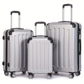 Juego de maletas familiares de tres piezas 20+24+28 pulgadas, equipaje de cabina de 20 pulgadas con ruedas universales, caja de almacenamiento para viajes de negocios, cartera ABS resistente y gran capacidad (ML-XL-set)