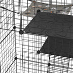 Recinto para mascotas | Corral para Gatos al Aire Libre de Bricolaje con Escalera de Alambre Metálico Denso para 1-2 Animales Pequeños