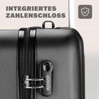 Monzana Maleta rígida Baseline L color Negro equipaje de viaje 62 L peso 2,8 Kg con ruedas 360° trolley 2 asas valija