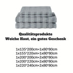 1 funda nórdica de gasa con burbujas y rayas en relieve, ropa de cama sencilla con cierre de cremallera, lavable a máquina, ideal para habitaciones de hotel, dormitorios, etc. Incluye funda de almohada de 80 * 80 cm