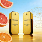 2 piezas Niche Eau De Parfum MORAKOT ORIGINAL para hombre con forma de ladrillo dorado (2×100ml/2×3.38 Fl Oz) | Empaque texturizado dorado | Pomelo, naranja sanguina + Canela de rosa + Cuero, madera blanca, rico e intenso | Larga duración | Regalo perfect