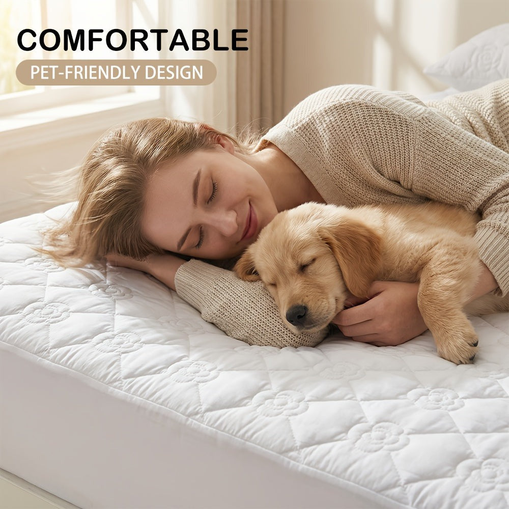 2 protectores de colchón impermeables - Ropa de cama lujosamente cómoda y suave, sábana ajustable transpirable de bolsillo profundo, se adapta a la mayoría de los colchones, silenciosa, resistente al polvo y a las manchas, color aleatorio, paquete múltipl