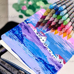 Rotulador de 72 colores con punta de pincel suave para roca, madera, lienzo, piedra, vidrio y cerámica - Punta no compactante para una aplicación suave - Perfecto para manualidades, regalos navideños y proyectos de arte, Arte P