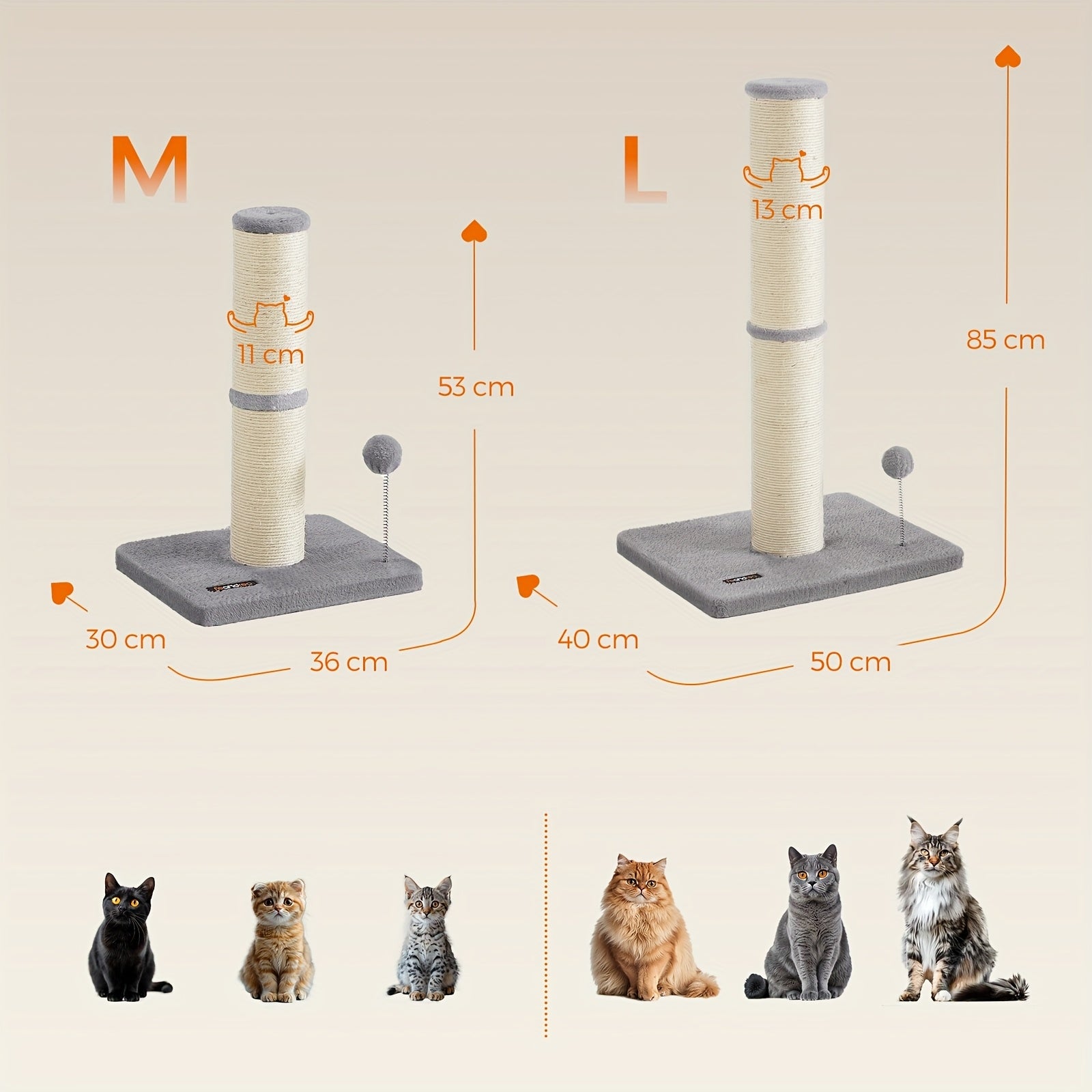 Rascador para gatos 85 cm | Juego y cuidado de las uñas