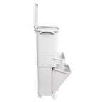 Papelera de reciclaje de clasificación selectiva con pedal. ruedas y asa de doble 38/42L