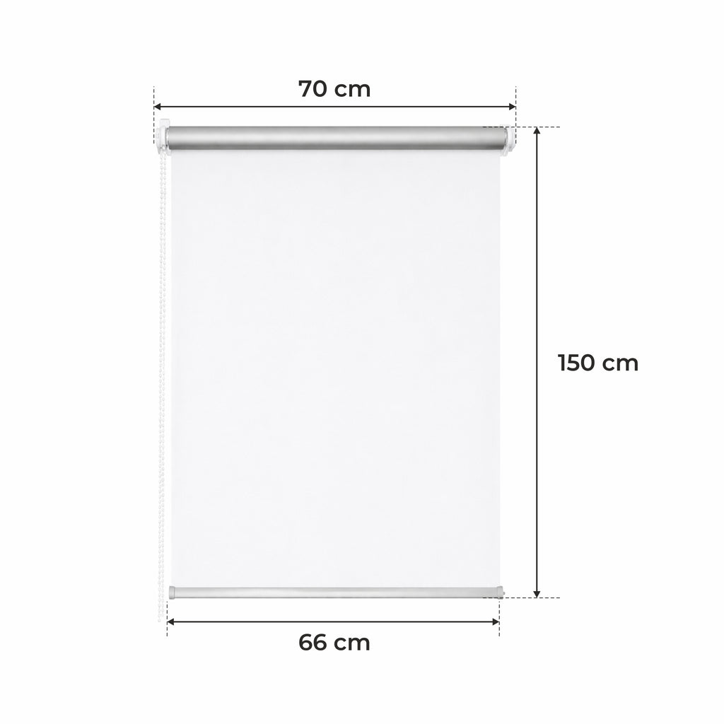 Persiana Térmica • BLANCA • 32 Tamaños • BOJANEK TERMO • Soportes Ajustables • Instalación en Ventana Sin Taladro • Mecanismo de Cadena • Protección Solar y Térmica • Ideal para Sala, Dormitorio, Cocina, Oficina • Persiana Térmica Blanca Día y Noche • Est
