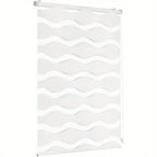 Persiana enrollable Sekey sin taladro, altura ajustable infinitamente con transparencia y blackout, para ventanas de 45-90cm, blanco/blanco.