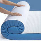 Protector de colchón blanco transpirable con funda, protector de colchón de 6 cm, diseño desmontable, fácil de limpiar y guardar, adecuado para hoteles y dormitorios, disponible en varios tamaños