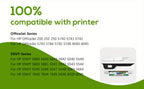 Paquete de 2 cartuchos de tinta compatibles 62XL 62 XL para impresoras HP 62, compatibles con Envy 5540 5544 5545 5548 5640 5646 7640 Officejet 200 5740 5742 5744 (Color Negro)