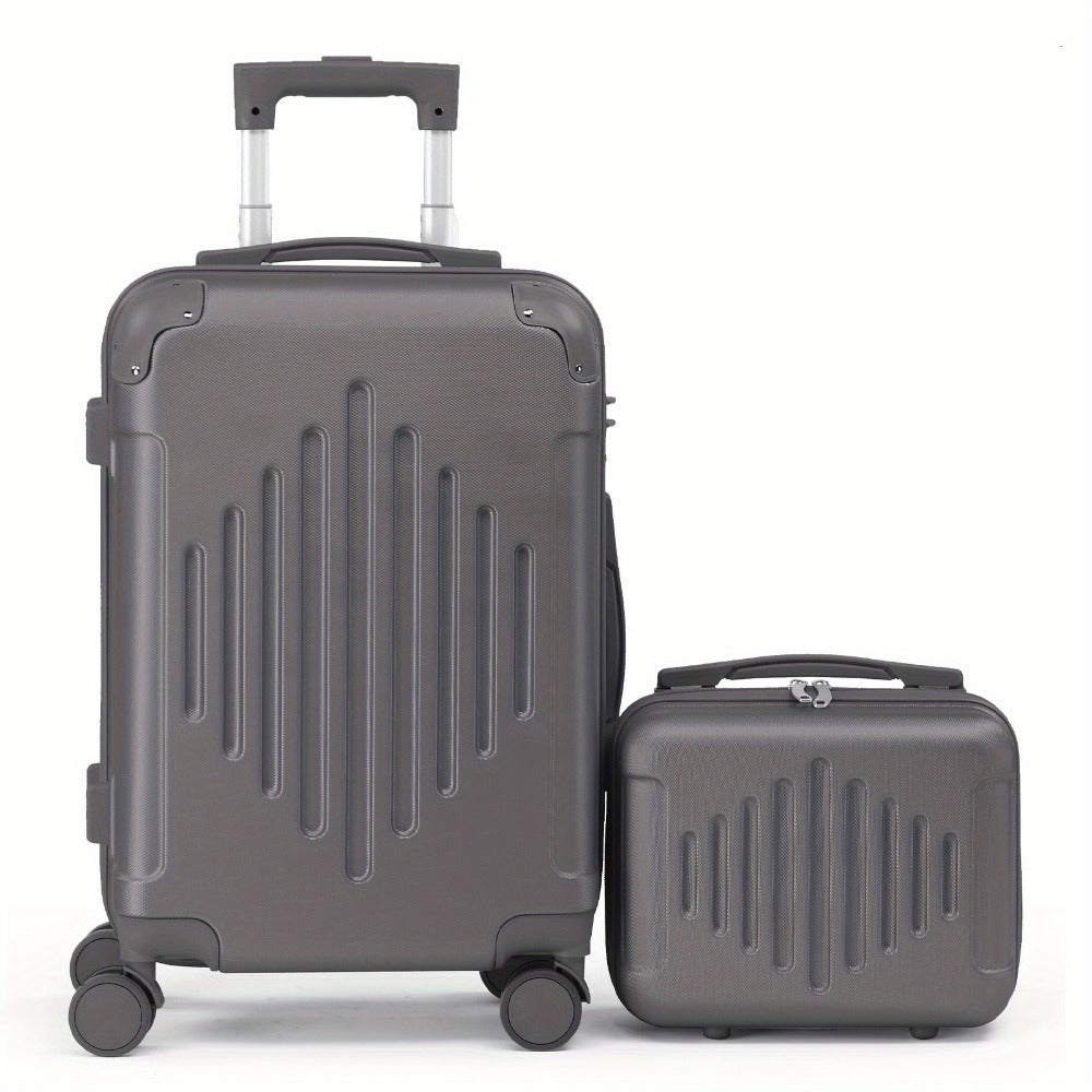 Maletas de Viaje 2 Piezas con Ruedas Giratorias, Ligero y Aprobado para Aerolíneas, Carcasa Dura ABS, Tamaño 12"+20", Set de Equipaje de Mano