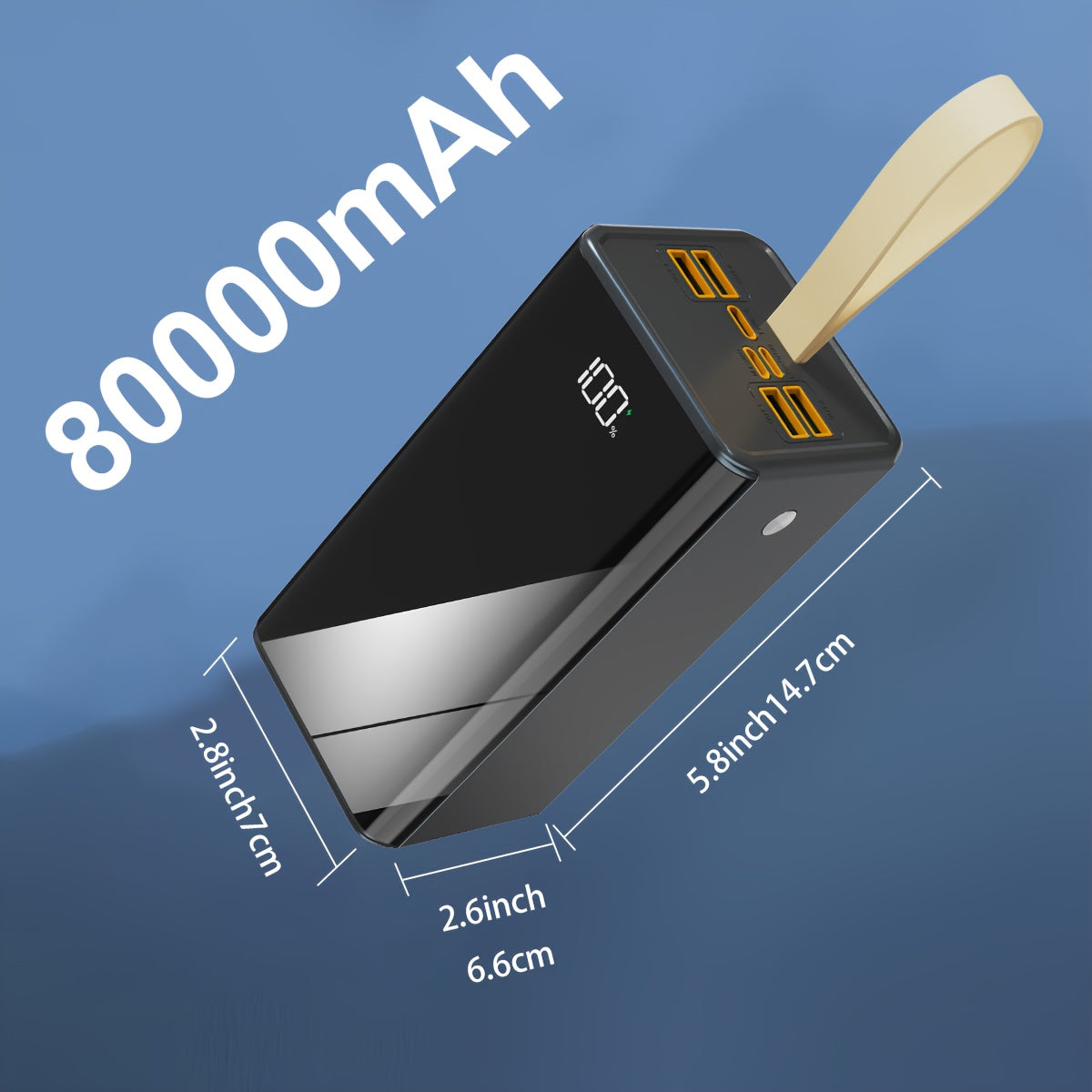 Power bank para carga durante viajes y uso diario | 80000Mah