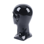 Cabeza de maniquí de PVC, maniquí de cabeza, maniquí de cabeza, exhibición de cabeza para pelucas, cascos, sombreros y joyas, negro, ventana de tienda, cabeza masculina, maniquí de cabeza, modelo masculino, cabeza de PVC de 50 cm, maniquí de cabeza para p