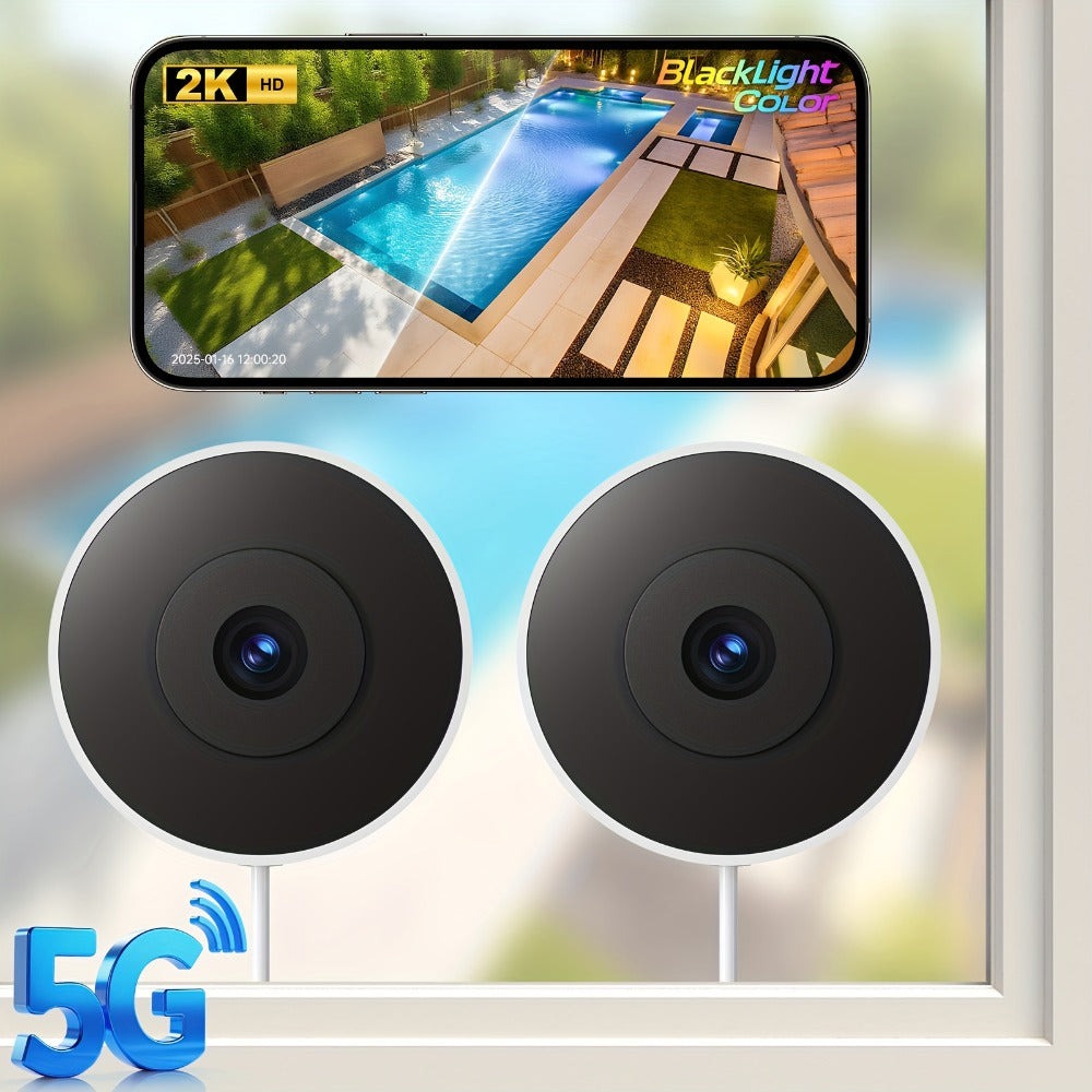 Cámara Interior 2K con IA | Cámara de Seguridad Inteligente de 360 Grados con Tecnología de Luz Negra, Cámara para Mascotas Perro Gato, Monitor de Bebé con Audio y Video, Audio Bidireccional con Altavoz, Seguimiento de Movimiento, Visión Nocturna IR, Cáma