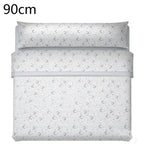 Juego de cama de tres piezas apto para todas las estaciones, que incluye una sábana, una sábana ajustable y fundas de almohada. Medidas: 90 cm, 105 cm, 135 cm, 150 cm y 180 cm.