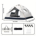 Tienda de Campaña para 2/4 Personas, Montaje Rápido y Fácil, Carpa Portátil con Bolsa de Transporte, Ideal para Senderismo y Aventuras al Aire Libre